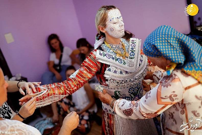 (تصاویر) آرایش متفاوت عروس خانم